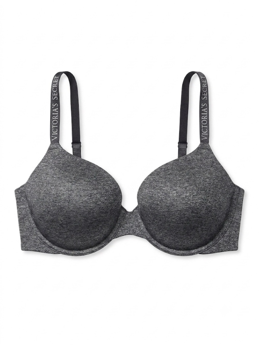 Victoria's Secret Gray Heather T-Shirt Bra with Branded Straps